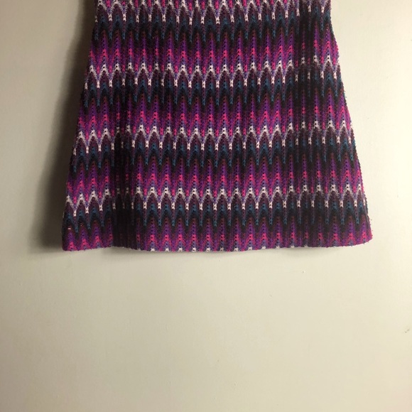 FREE PEOPLE Mini skirt purple & pink CHEVRON print - Picture 10 of 10
